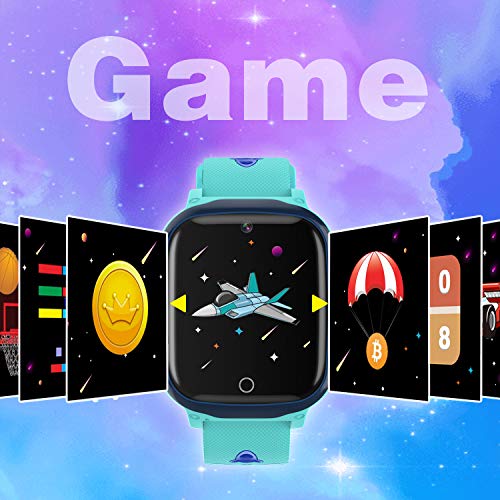 INIUPO Reloj Inteligente para niños niñas Reloj del teléfono Ver con cámara de Juego de música para Regalos de cumpleaños para niños (Azul)