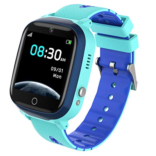 INIUPO Reloj Inteligente para niños niñas Reloj del teléfono Ver con cámara de Juego de música para Regalos de cumpleaños para niños (Azul)