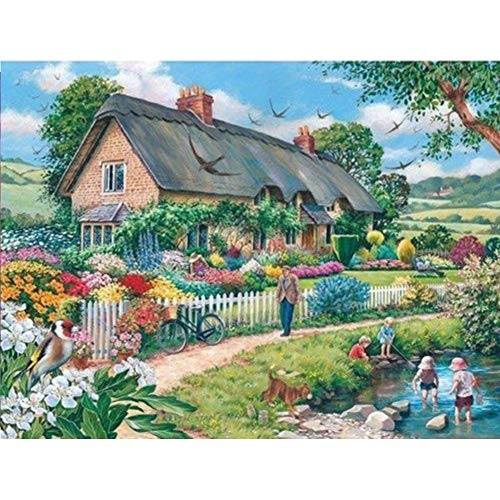 Injoy - Pintura de diamantes de imitación en 5D, punto de cruz, diseño de diamantes, para decoración del hogar, 15,7 x 11,8 pulgadas