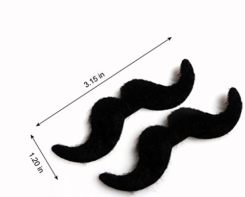 InnoBase Bigotes Falsos Autoadhesivos Disfraz Bigotes Postizos Disfraz de Halloween Carnaval Cosplay Rizado Partido Mascarada Photo Booth Atrezzo Traje de Fiesta Rendimiento(41pcs)