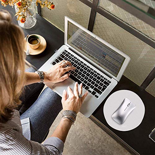 INPHIC Ratón inalámbrico, Slim Silent Click Recargable 2.4G Ratones inalámbricos 1600DPI Mini óptico portátil de Viaje Wireless Mouse para PC Ordenador portátil Mac, Plata