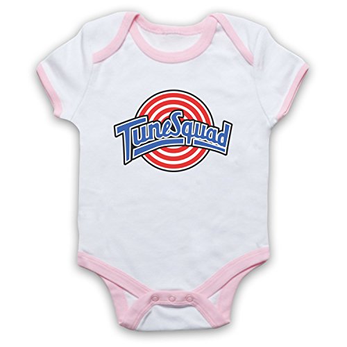 Inspirado por Space Jam Tune Squad No Oficial Bebé Body, Blanco & Rosa Claro, 6-12 Meses