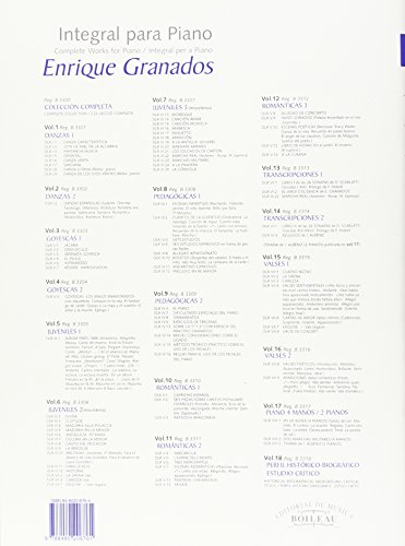 Integral para piano Enrique Granados: Danzas 2 - B.3302