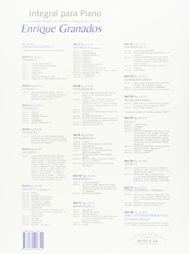 Integral para piano Enrique Granados: Pedagógicas 1 - B.3308