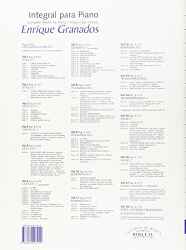 Integral para piano Enrique Granados: Piano a 4 manos / 2 Pianos - B.3317