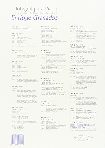 Integral para piano Enrique Granados: Románticas 3 - B.3312