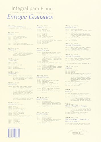 Integral para piano Enrique Granados: Valses 1 - B.3315