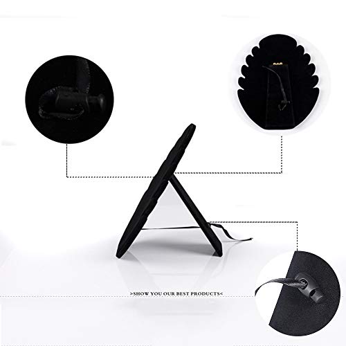 Integrity.1 Exhibición de Collar, Soportes de Cadena de Terciopelo, Exhibición de Collar de Terciopelo Negro, con 5 Muescas, para Pulseras, Collares, Almacenamiento de Joyas Colgantes