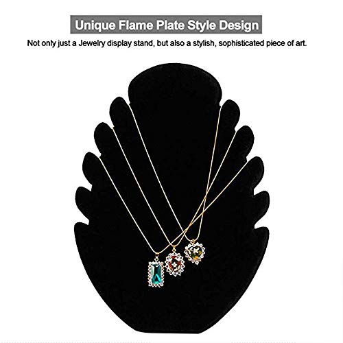 Integrity.1 Exhibición de Collar, Soportes de Cadena de Terciopelo, Exhibición de Collar de Terciopelo Negro, con 5 Muescas, para Pulseras, Collares, Almacenamiento de Joyas Colgantes