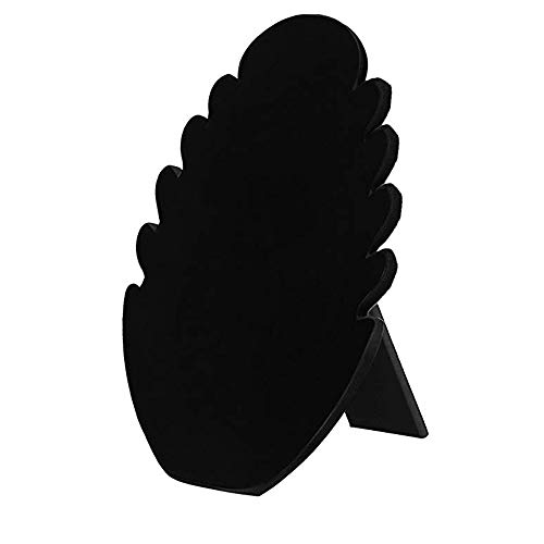 Integrity.1 Exhibición de Collar, Soportes de Cadena de Terciopelo, Exhibición de Collar de Terciopelo Negro, con 5 Muescas, para Pulseras, Collares, Almacenamiento de Joyas Colgantes