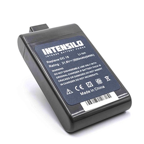INTENSILO Li-Ion batería 2500mAh (22.2V) para aspiradora robot autónomo de limpieza Dyson DC16 Issey Miyake exclusive, DC16 Motorhead