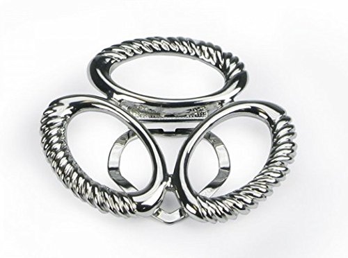 Intercharms© - Broche para bufandas color dorado y plateado