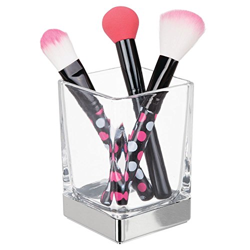 InterDesign Casilla Vaso para higiene bucal, soporte para cepillos de dientes en vidrio, transparente