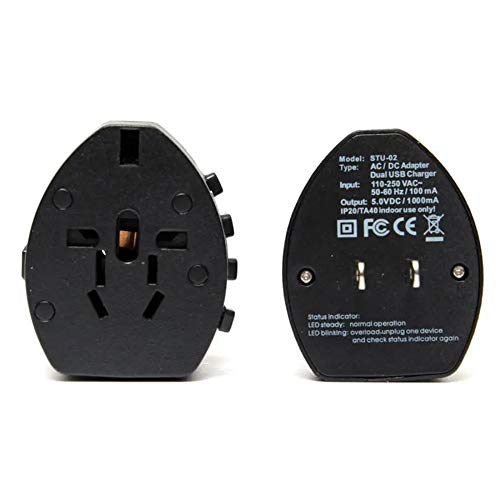 Interruptor de Pared Luz AC Adaptador convertidor de Enchufe de energía del AU/UK/US duales/UE Puertos USB Recorrido de la Pared del Adaptador Universal del Cargador
