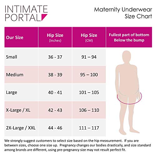 Intimate Portal Algodón Braguitas Ropa Interior Embarazo Premamá de Bajo el Vientre Gris Morado Naranja Verde Libélula Bowknot (PK de 6) M