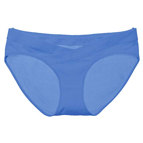 Intimate Portal Mujer Algodón Bajo el Vientre de Braguitas de Bikini Premamá Azul Morado Naranja Verde Crema Rojo (PK de 6) XL