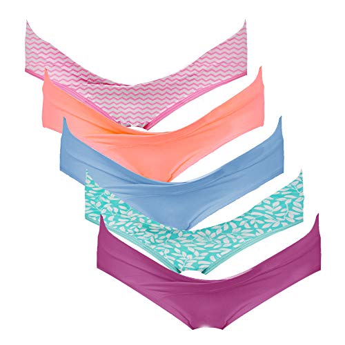 Intimate Portal Mujer Algodón Bajo el Vientre de Braguitas de Bikini Premamá (PK de 5) M