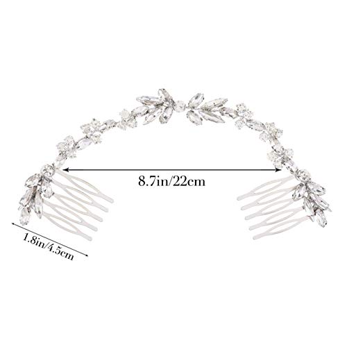 INTVN Diademas de Novia para el Pelo Rhinestone Cristal Perla Flor Tiara Joyería Accesorio del Pelo para Mujer Niña