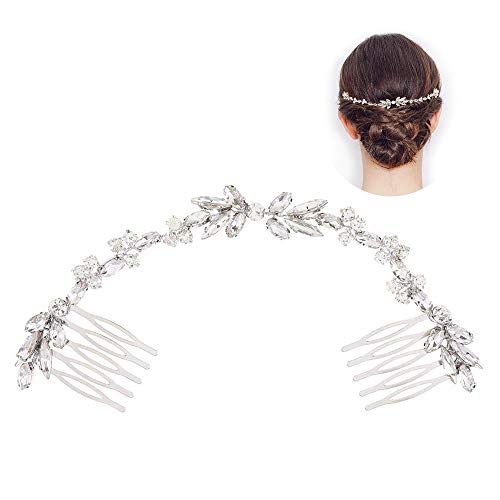 INTVN Diademas de Novia para el Pelo Rhinestone Cristal Perla Flor Tiara Joyería Accesorio del Pelo para Mujer Niña