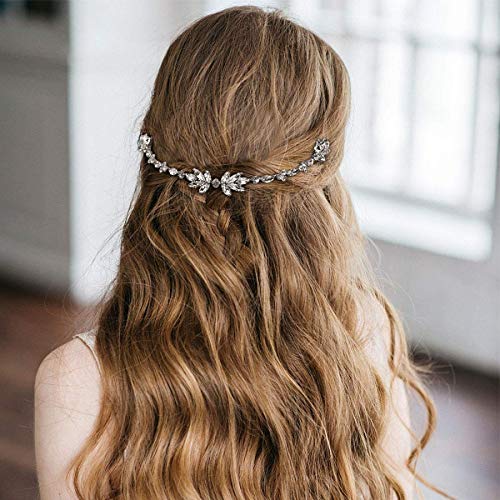 INTVN Diademas de Novia para el Pelo Rhinestone Cristal Perla Flor Tiara Joyería Accesorio del Pelo para Mujer Niña