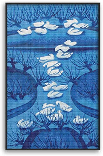 Invierno ma?ana bricolaje costura hecha a mano contada 11CT punto de cruz impreso