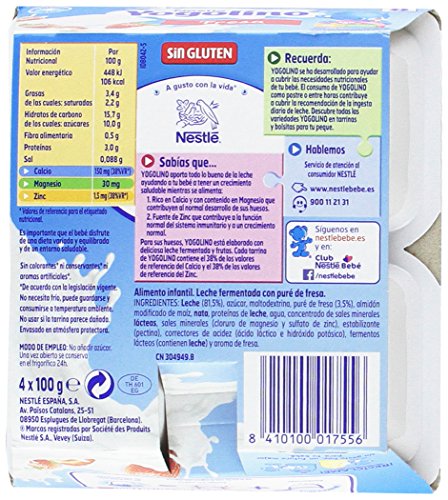 Iogolino - Fresa A Partir De 8 Meses 4 x 100 g - [pack de 3]