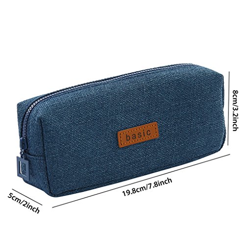 iSuperb Estuche Escolar Pequeña Bolsa para Lapices Estudiante Plumier Colegio Color Sólido 19,8 X 8 X 5cm