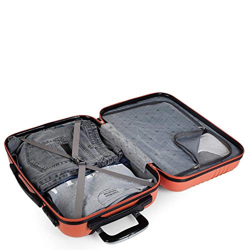 ITACA - Maleta de Viaje Cabina Rígida 4 Ruedas 55 cm Trolley ABS. Equipaje de Mano. Pequeña Resistente Cómoda y Ligera. Low Cost Ryanair. Estudiante. Calidad y Diseño. T71550, Color Mostaza