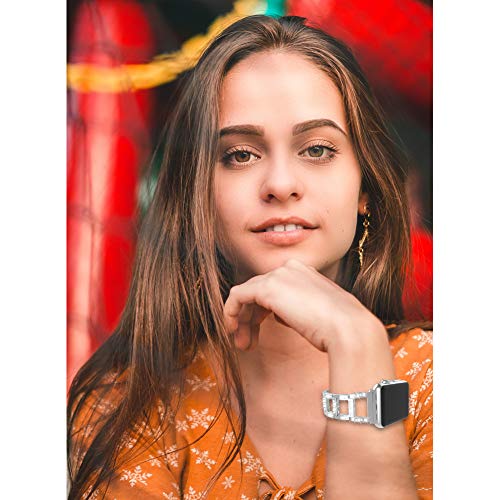 ITSHINY para Correa Apple Watch 38mm Mujer, Bandas para Iwatch Ajustables y Modernas, Accesorios de Repuesto de Pulsera metálicas Deportivas para Iwatch Series 3 2 1, Nike+ (38mm / 40mm Plata)