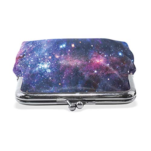 IUBBKI Monedero Galaxy Stars Universe Secret Night Coin Purse Pouches Leather Change Holder Holder Card Clutch Handbag