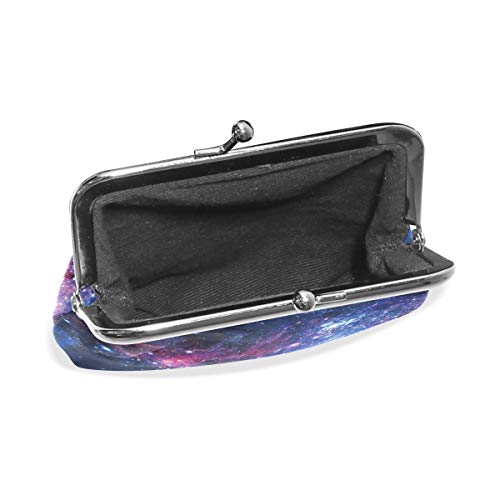 IUBBKI Monedero Galaxy Stars Universe Secret Night Coin Purse Pouches Leather Change Holder Holder Card Clutch Handbag