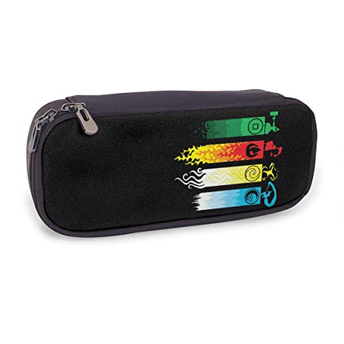 IUBBKI Particular Avatar The Last Legend Airbender of Korra Aang Estuche de cuero para lápices, estuche de papelería para estudiantes de alta capacidad, estuche para lápices, estuche para lápices por