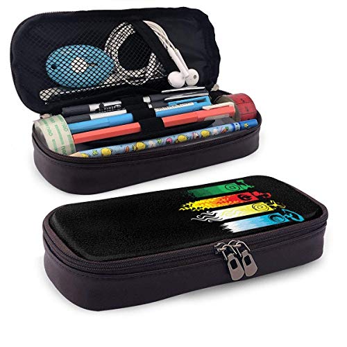 IUBBKI Particular Avatar The Last Legend Airbender of Korra Aang Estuche de cuero para lápices, estuche de papelería para estudiantes de alta capacidad, estuche para lápices, estuche para lápices por