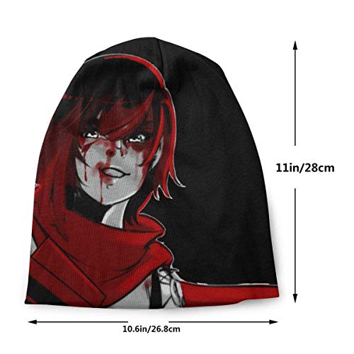 IUBBKI RWBY Blake Belladonna Gorro de calavera fino diario unisex, cálido, holgado y suave, negro