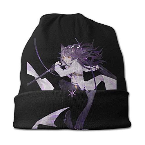 IUBBKI RWBY Blake Belladonna Gorro de calavera fino diario unisex, cálido, holgado y suave, negro