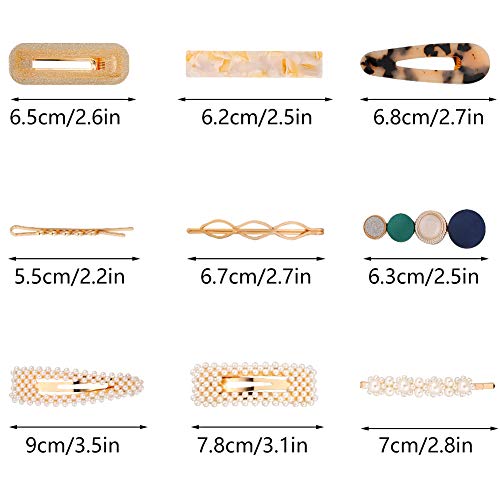 iufvbgxdh 24 pinzas de pelo con perlas, pasadores para el pelo, estilo perla, macarón, herramientas de peinado para mujeres y niñas