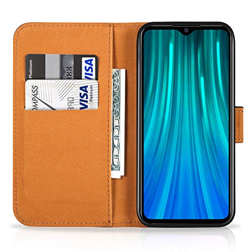 ivencase para Funda Xiaomi Redmi Note 8 Pro + Protector de Pantalla + Pen, Libro Caso Cubierta la Tapa magnética Protector de Billetera Cuero de la PU Carcasa para Xiaomi Redmi Note 8 Pro - Negro