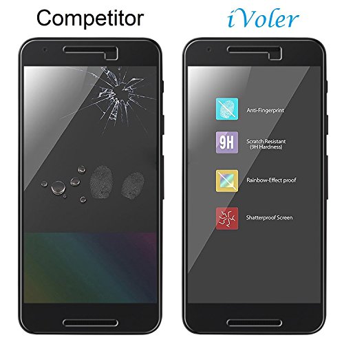 ivoler [3 Unidades] Protector de Pantalla para LG Google Nexus 5X, Cristal Vidrio Templado Premium