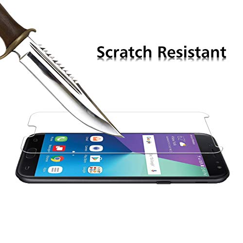 ivoler [4 Unidades] Protector de Pantalla Compatible con Samsung Galaxy J7 2017, Cristal Vidrio Templado Premium [Dureza 9H] [Anti-Arañazos] [Sin Burbujas]