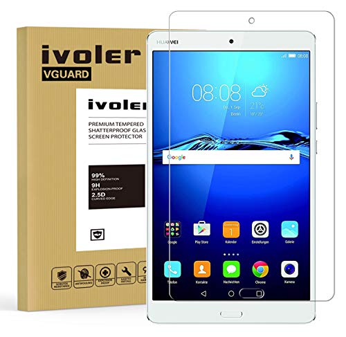 ivoler Protector de Pantalla para Huawei Mediapad M3 8.4, Cristal Vidrio Templado Premium