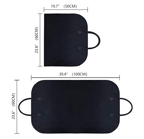 iwill CREATE PRO 100 * 60cm Bolsa de Ropa para Viaje, Bolsa de Uniformes, Manijas de Cuero, Ventana de Vista Transparente con Agujero para Colgar, Negro