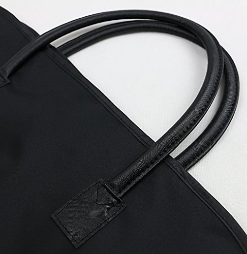 iwill CREATE PRO 100 * 60cm Bolsa de Ropa para Viaje, Bolsa de Uniformes, Manijas de Cuero, Ventana de Vista Transparente con Agujero para Colgar, Negro