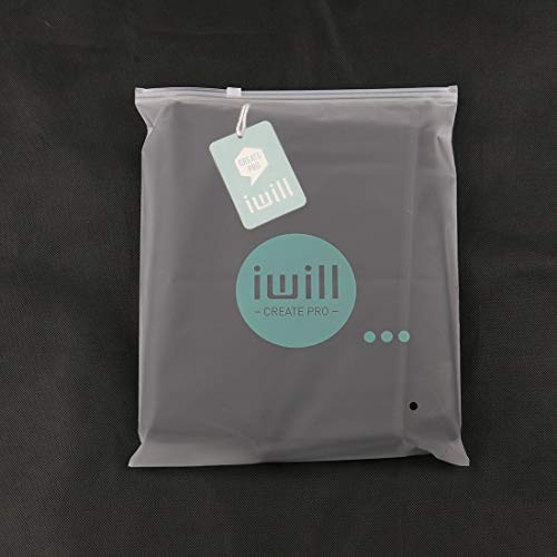 iwill CREATE PRO 100 * 60cm Bolsa de Ropa para Viaje, Bolsa de Uniformes, Manijas de Cuero, Ventana de Vista Transparente con Agujero para Colgar, Negro