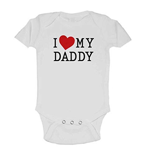 J2L I Love My Daddy - Body para bebé (100% algodón, 3-24 meses) Blanco 18 meses