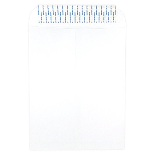 JAM PAPER Sobres de Catálogo de Borde Abierto con Cierre de Pelado y Sellado - 254 x 330,2 mm - Blanco - Paquete de 50