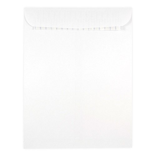 JAM PAPER Sobres de Catálogo de Borde Abierto con Cierre de Pelado y Sellado - 254 x 330,2 mm - Blanco - Paquete de 50