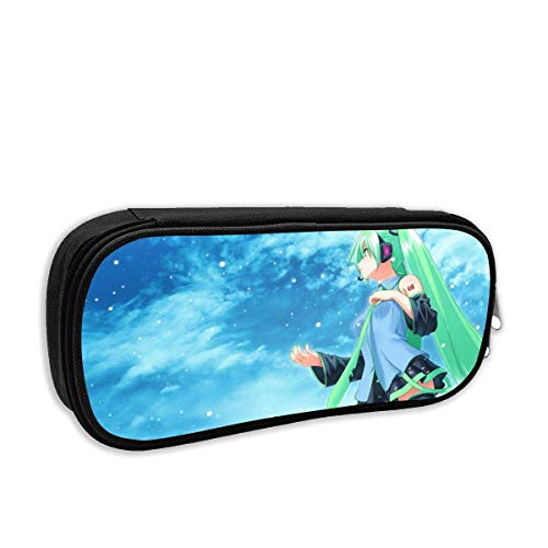 Japanese Anime Girl Green Long Hair Pencil case Pen Box Pen Pouch for Student Teen