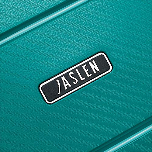 JASLEN - Juego de Maletas Rígidas Trolley 4 Ruedas Polipropileno PP. Resistentes y Ligeras. Candado TSA. 2 Tamaños: Pequeña Cabina y Mediana Diseño 161015, Color Turquesa