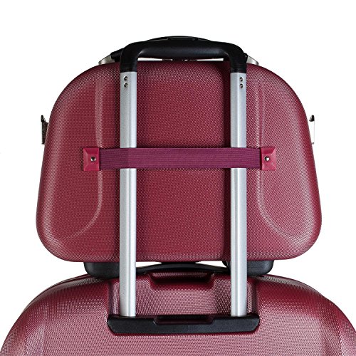 JASLEN - Neceser Grande de Viaje Rígido ABS, Maleta de Aseo. Cinta para Trolley. Múltiples Compartimentos. Espejo. Resistente Ligero Duradero. Marca y Calidad. 56525, Color Vino