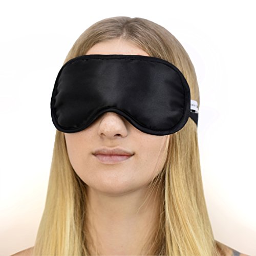 Jasmine Silk Pure Silk Sleep Eye Mask Stein Antifaz Mascara Color Negro